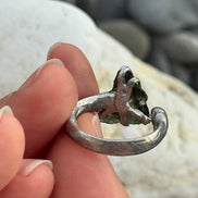 Sculptural Moldavite Ring, Chlum, 0.70g