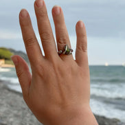 Sculptural Moldavite Ring, Chlum, 0.70g