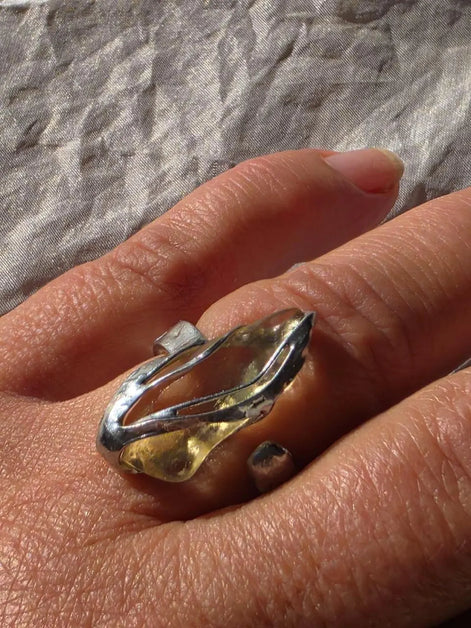 Libyan Desert Glass Ring, 1.7g