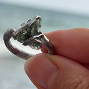 Sculptural Moldavite Ring, Chlum, 0.70g