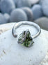 Sculptural Moldavite Ring, Chlum, 0.70g