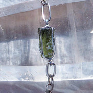 Natural Moldavite Bracelet, Chlum, 1g