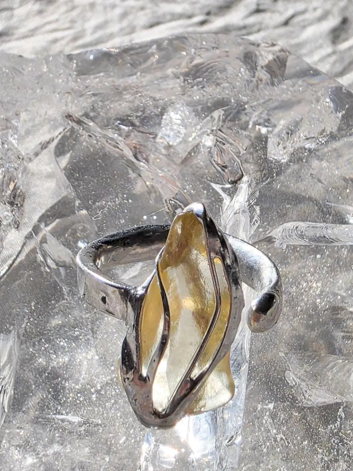 Libyan Desert Glass Ring, 1.7g