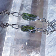 Natural Moldavite Bracelet, Chlum, 1g