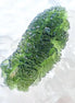 Large 20.74g pure green Moldavite from Nesměň les, Czech Republic with natural deep spiked sculpting
