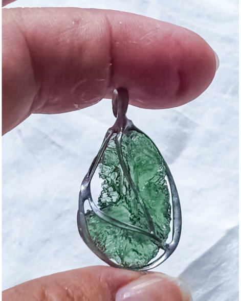Raw Moldavite Pendant, 3.5g