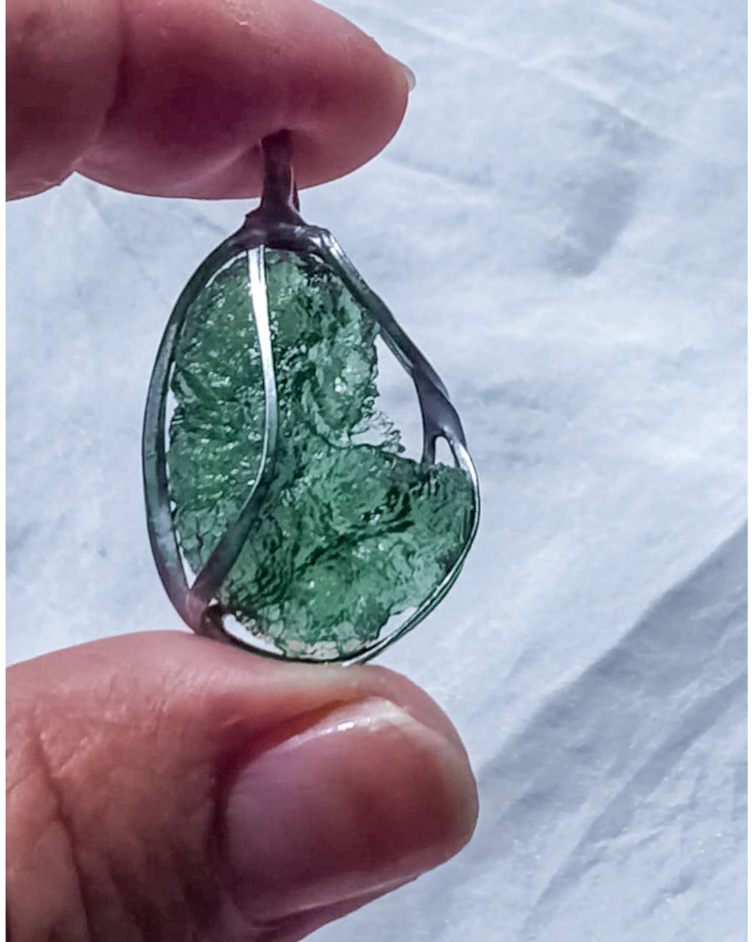Raw Moldavite Pendant, 3.5g