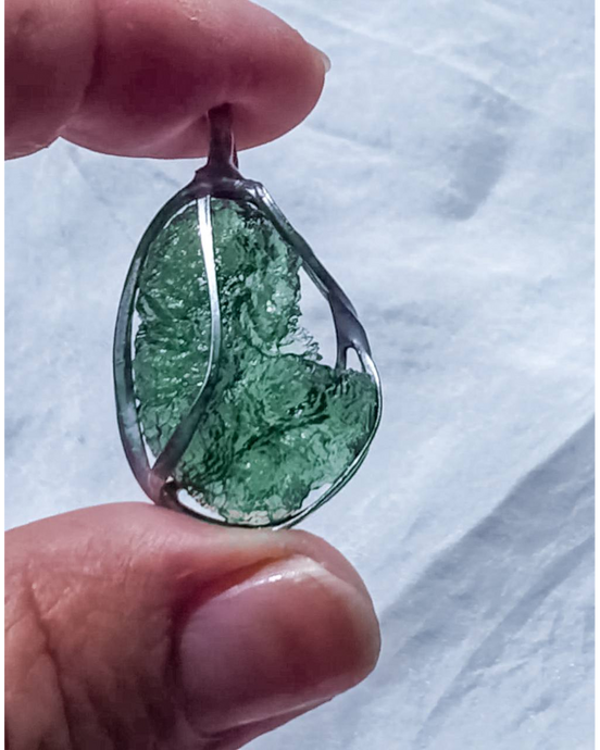 Raw Moldavite Pendant, 3.5g