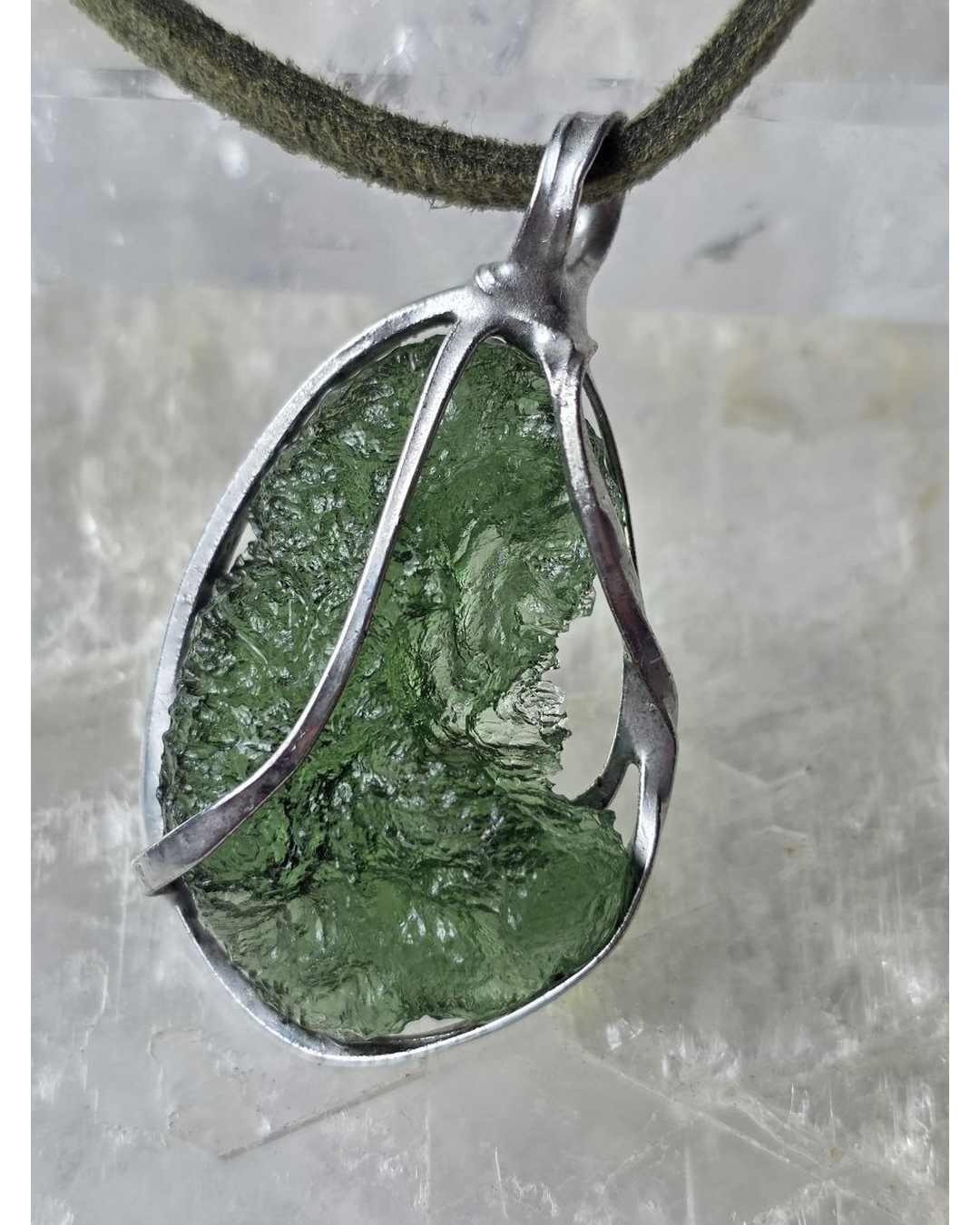 Raw Moldavite Pendant, 3.5g