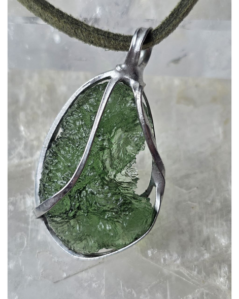 Raw Moldavite Pendant, 3.5g