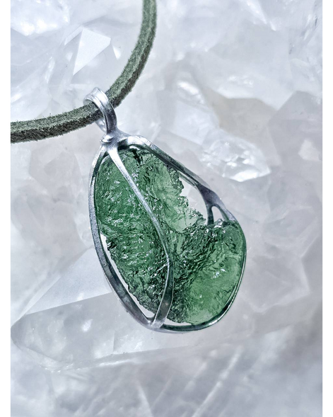 Raw Moldavite Pendant, 3.5g