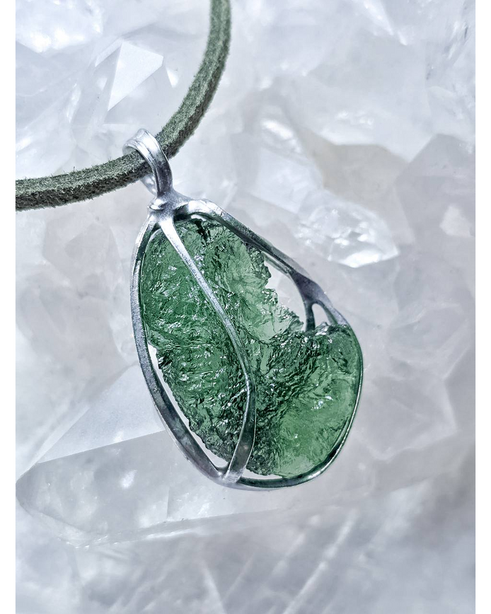 Raw Moldavite Pendant, 3.5g