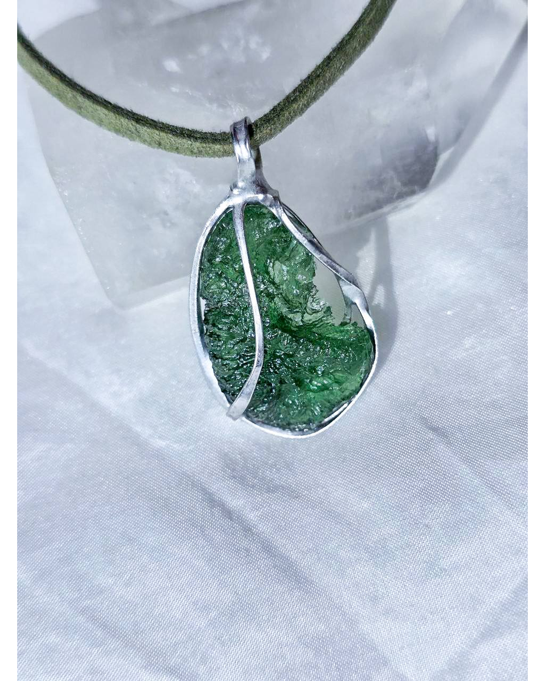 Raw Moldavite Pendant, 3.5g