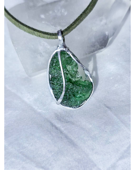 Raw Moldavite Pendant, 3.5g