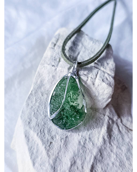Raw Moldavite Pendant, 3.5g