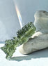 Natural green Ježkovna moldavite from Besednice, 3.9g, with a sculpted surface